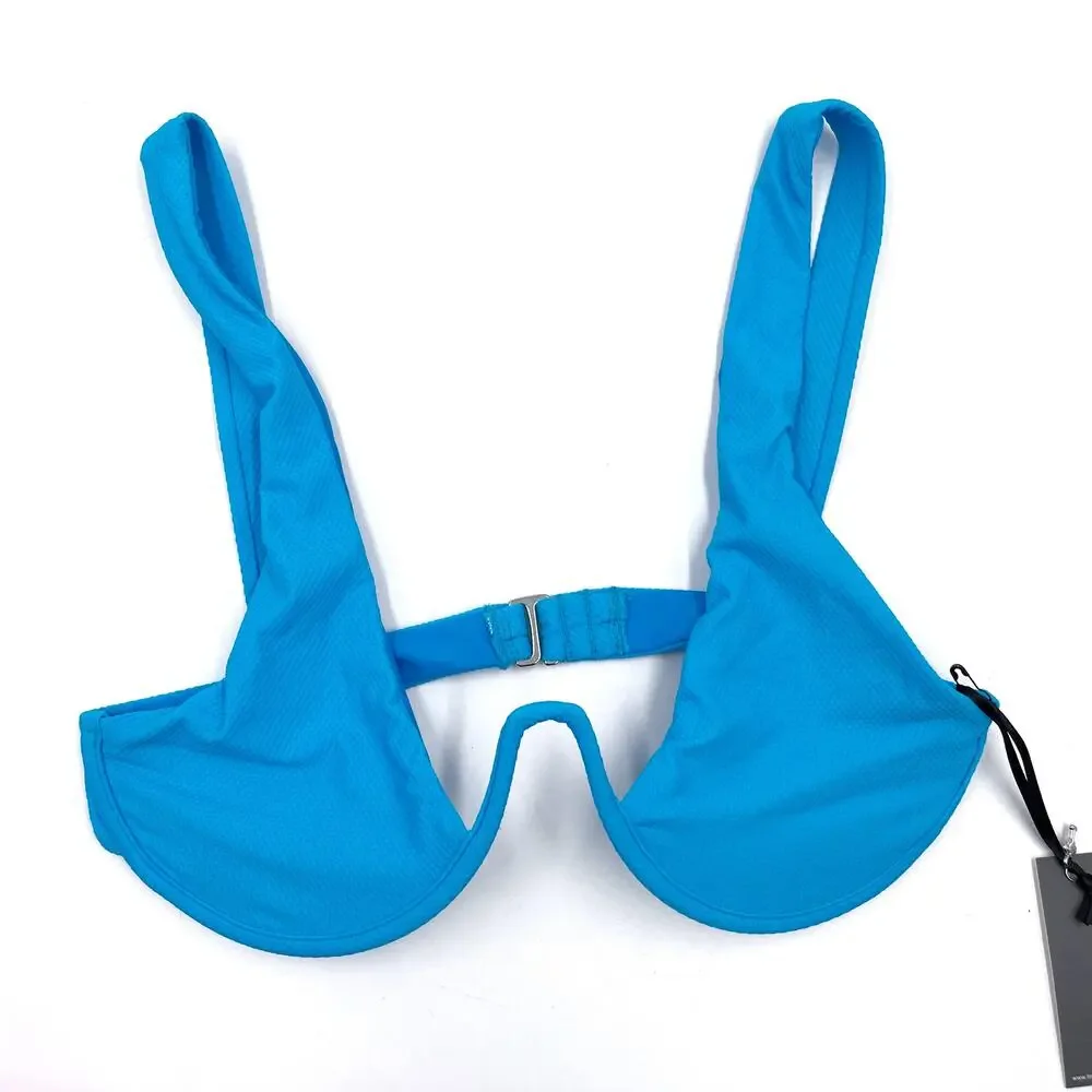 Lovers & Friends Call To Me Bikini Top Bright‎ Blue Underwire Swimsuit Sz XXS - Picture 4 of 7